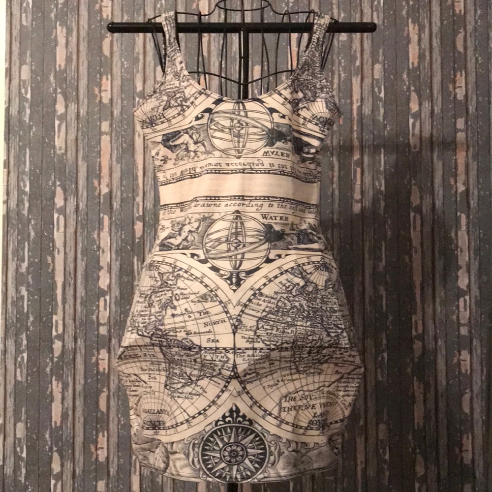 NWIT Black Milk Ancient Maps dress size Large